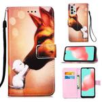 For Samsung Galaxy A32 5G 3D Painting Horizontal Flip Leather Case with Holder & Card Slot & Lanyard(Hound)