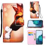 For Samsung Galaxy S21 5G 3D Painting Horizontal Flip Leather Case with Holder & Card Slot & Lanyard(Hound)