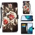 For Samsung Galaxy S21 5G 3D Painting Horizontal Flip Leather Case with Holder & Card Slot & Lanyard(Rose Flower)