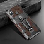 For Xiaomi Redmi Note 6 Armor Warrior Shockproof PC + TPU Protective Case(Coffee)