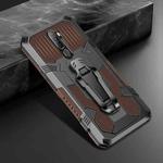 For Xiaomi Redmi Note 8 Pro Armor Warrior Shockproof PC + TPU Protective Case(Coffee)