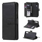 For LG Velvet / G9 Multifunctional Magnetic Copper Buckle Horizontal Flip Solid Color Leather Case with 10 Card Slots & Wallet & Holder & Photo Frame(Black)