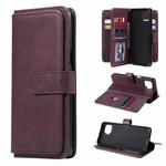 For Motorola Moto G 5G Plus Multifunctional Magnetic Copper Buckle Horizontal Flip Solid Color Leather Case with 10 Card Slots & Wallet & Holder & Photo Frame(Wine Red)