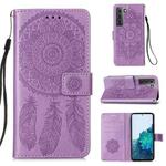 For Samsung Galaxy S21+ 5G Dream Catcher Printing Horizontal Flip Leather Case with Holder & Card Slots & Wallet & Lanyard(Purple)