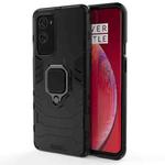 For OnePlus 9 Pro PC + TPU Shockproof Protective Case with Magnetic Ring Holder(Black)