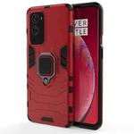 For OnePlus 9 Pro PC + TPU Shockproof Protective Case with Magnetic Ring Holder(Red)
