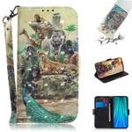 For Xiaomi Redmi Note 8 Pro 3D Colored Drawing Horizontal Flip Leather Case with Holder & Card Slot & Wallet & Lanyard(Zoo)