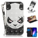 For Xiaomi Redmi Note 8 3D Colored Drawing Horizontal Flip Leather Case with Holder & Card Slot & Wallet & Lanyard(Angry Bear)