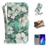 For Xiaomi Redmi Note 8 3D Colored Drawing Horizontal Flip Leather Case with Holder & Card Slot & Wallet & Lanyard(Watercolor Flower)