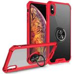 Armor Ring PC + TPU Magnetic Shockproof Protective Case For iPhone XS Max(Red)