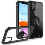 Armor Ring PC + TPU Magnetic Shockproof Protective Case For iPhone 11(Black)