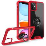 Armor Ring PC + TPU Magnetic Shockproof Protective Case For iPhone 11(Red)