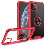 Armor Ring PC + TPU Magnetic Shockproof Protective Case For iPhone 11 Pro Max(Red)