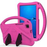 For Huawei MediaPad M3 Lite 8.0 /  M6 8.4 EVA Flat Anti Falling Protective Case Shell with Holder(Rose Red)