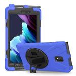 For Samsung Galaxy Tab active 3 T570 / T575 8.0 Shockproof Colorful Silicone + PC Protective Case with Holder & Shoulder Strap & Hand Strap(Blue)
