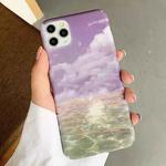Water Stick Style Hard Protective Case For iPhone 11 Pro Max(Purple Starry Sky)