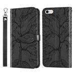 Life of Tree Embossing Pattern Horizontal Flip Leather Case with Holder & Card Slot & Wallet & Photo Frame & Lanyard For iPhone 6 Plus & 6s Plus(Black)
