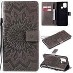 For OPPO Realme 7i / C17 Sun Embossing Pattern Horizontal Flip Leather Case with Card Slot & Holder & Wallet & Lanyard(Grey)