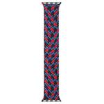 Mixed Color Nylon Braided Single Loop Watch Band For Apple Watch Series 8&7 41mm / SE 2&6&SE&5&4 40mm / 3&2&1 38mm, Size:L(Red Camouflage)