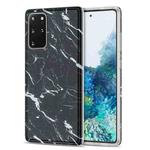 For Samsung Galaxy S20+ TPU Glossy Marble Pattern IMD Protective Case(Black)