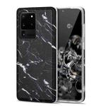 For Samsung Galaxy S20 Ultra TPU Glossy Marble Pattern IMD Protective Case(Black)