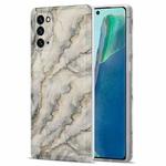 For Samsung Galaxy Note20 TPU Gilt Marble Pattern Protective Case(Grey)