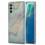 For Samsung Galaxy Note20 TPU Gilt Marble Pattern Protective Case(Light Blue)