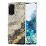 For Samsung Galaxy S20+ TPU Gilt Marble Pattern Protective Case(Black Grey)
