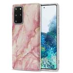 For Samsung Galaxy S20+ TPU Gilt Marble Pattern Protective Case(Pink)