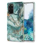 For Samsung Galaxy S20+ TPU Gilt Marble Pattern Protective Case(Green)