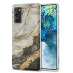 For Samsung Galaxy S20 FE TPU Gilt Marble Pattern Protective Case(Black Grey)