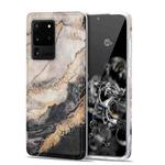 For Samsung Galaxy S20 Ultra TPU Gilt Marble Pattern Protective Case(Black Grey)