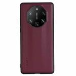 For Huawei Mate 40 RS GEBEI Full-coverage Shockproof Leather Protective Case(Wine Red)