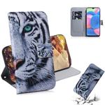 For Galaxy A30s Painting Pattern Coloured Drawing Horizontal Flip Leather Case with Holder & Card Slots & Wallet(Tiger)