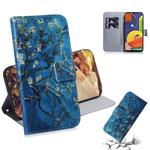 For Galaxy A50s Painting Pattern Coloured Drawing Horizontal Flip Leather Case with Holder & Card Slots & Wallet(Apricot Flower)