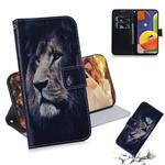 For Galaxy A50s Painting Pattern Coloured Drawing Horizontal Flip Leather Case with Holder & Card Slots & Wallet(Lion)