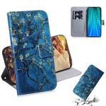 For Xiaomi Redmi Note 8 Pro Painting Pattern Coloured Drawing Horizontal Flip Leather Case with Holder & Card Slots & Wallet(Apricot Flower)