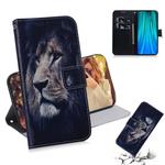 For Xiaomi Redmi Note 8 Pro Painting Pattern Coloured Drawing Horizontal Flip Leather Case with Holder & Card Slots & Wallet(Lion)