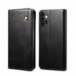 For Samsung Galaxy A32 5G Simple Wax Crazy Horse Texture Horizontal Flip Leather Case with Card Slots & Wallet(Black)