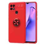 For OPPO A15s Metal Ring Holder 360 Degree Rotating TPU Case(Red)