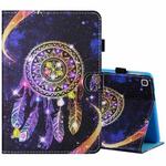 For Samsung Galaxy Tab A 8.0 (2019) T290 / T295 Sewing Thread Horizontal Painted Flat Leather Case with Pen Cover & Anti Skid Strip & Card Slot & Holder(Starry Sky Wind Chimes)