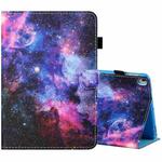For iPad 10.2 / iPad Air 10.5 2019 Sewing Thread Horizontal Painted Flat Leather Case with Pen Cover & Anti Skid Strip & Card Slot & Holder & Sleep / Wake-up Function(Starry Sky)