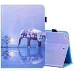 Sewing Thread Horizontal Painted Flat Leather Case with Pen Cover & Anti Skid Strip & Card Slot & Holder & Sleep / Wake-up Function For iPad Air 2(Tree And Elephant)