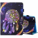 Sewing Thread Horizontal Painted Flat Leather Case with Pen Cover & Anti Skid Strip & Card Slot & Holder & Sleep / Wake-up Function For  iPad 9.7 (2018) / (2017)(Starry Sky Wind Chimes)