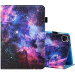 Sewing Thread Horizontal Painted Flat Leather Case with Pen Cover & Anti Skid Strip & Card Slot & Holder & Sleep / Wake-up Function For iPad Air 2022 / 2020 10.9(Starry Sky)