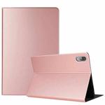 For Lenovo Tab P11 Pro (TB-XJ706F) Voltage Craft Texture TPU Horizontal Flip Protective Case with Holder(Rose Gold)
