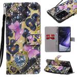 For Samsung Galaxy Note 20 Ultra 3D Painting Horizontal Flip Leather Case with Holder & Card Slot & Lanyard(Pink Butterflies)