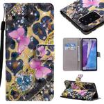 For Samsung Galaxy Note 20 3D Painting Horizontal Flip Leather Case with Holder & Card Slot & Lanyard(Pink Butterflies)