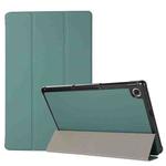 For Lenovo Tab M10 HD (X306) 3-folding Skin Texture Horizontal Flip TPU + PU Leather Case with Holder(Green)