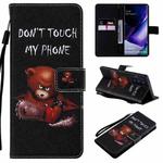 For Samsung Galaxy Note 20 Ultra Painting Horizontal Flip Leather Case with Holder & Card Slot & Lanyard(Bear)
